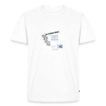 god's healing - T-shirt Premium bio Homme - blanc - Devant - Nico (187cm)