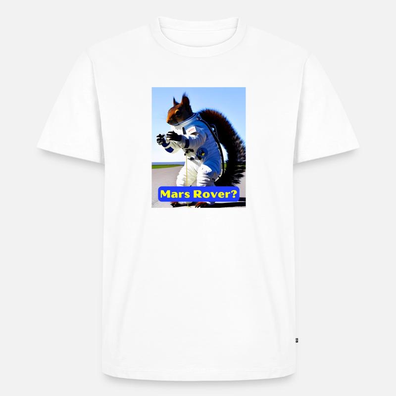 Mars-Rover? Albernes Eichhörnchen-Design - Männer Premium Bio T-Shirt - Weiß