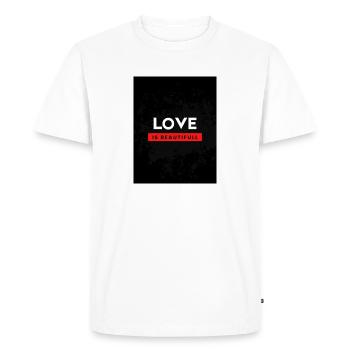 Black White Simple Is Beautiful T shirt - T-shirt Premium bio Homme - blanc - Devant - Nico (187cm)