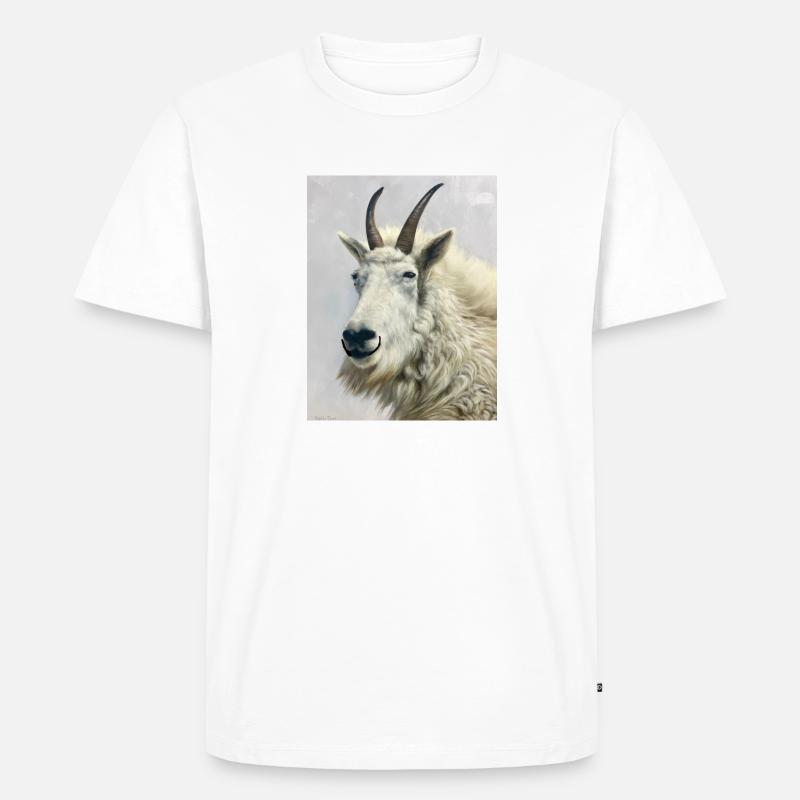 hihiziege3 - Männer Premium Bio T-Shirt - Weiß