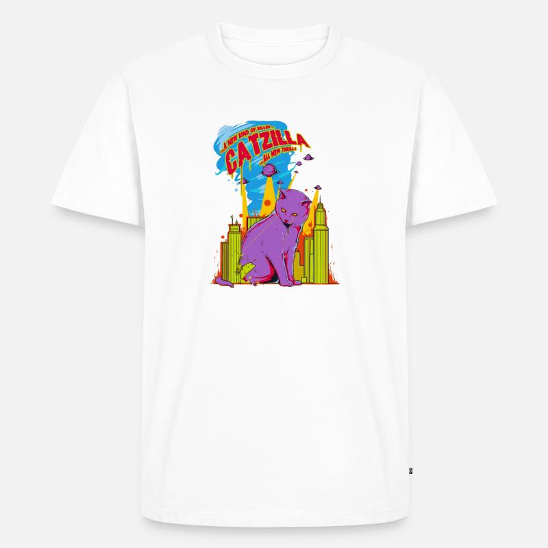 Katze - Männer Premium Bio T-Shirt - Weiß