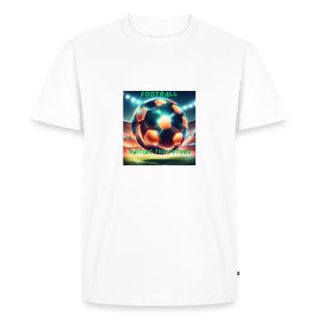Football - Unir l’avenir - T-shirt Premium bio Homme - blanc - Devant - Nico (187cm)