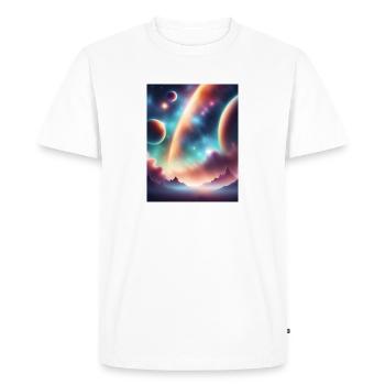 Espace - T-shirt Premium bio Homme - blanc - Devant - Nico (187cm)