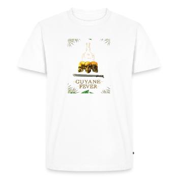Guyane Fever OR SKull 06 - T-shirt Premium bio Homme - blanc - Devant - Nico (187cm)