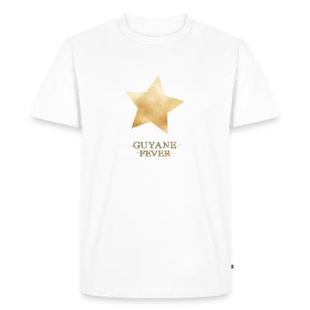 Guyane Fever Gold Or de Guyane etoile 04 - T-shirt Premium bio Homme - blanc - Devant - Nico (187cm)