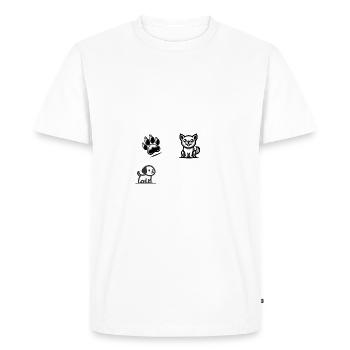 Dicton drôle d’amant des chiens - T-shirt Premium bio Homme - blanc - Devant - Nico (187cm)