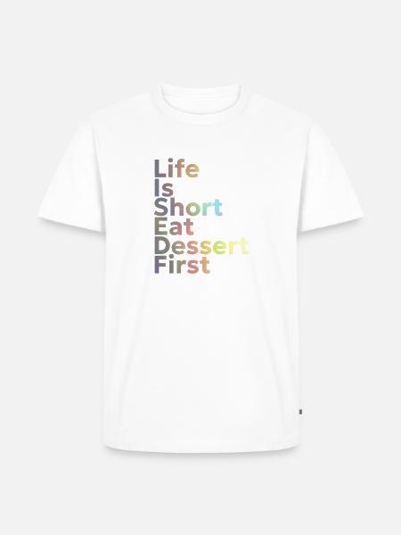 Life is Short - Männer Premium Bio T-Shirt - Weiß