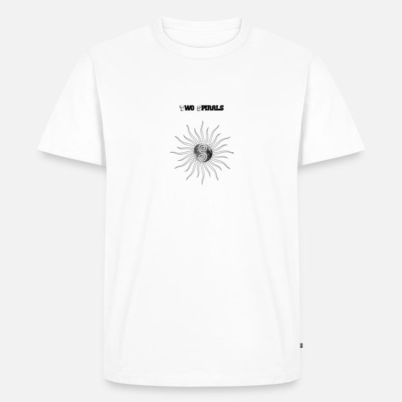 Zwei Spiralen - Kunst 2 - Männer Premium Bio T-Shirt - Weiß