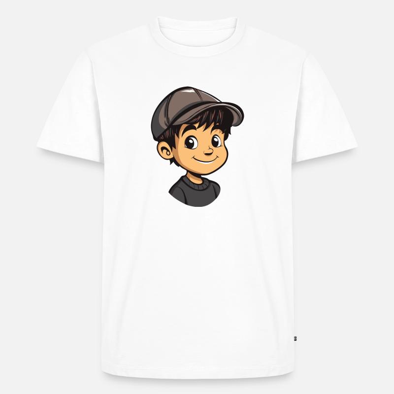 Schule Junge cool - Männer Premium Bio T-Shirt - Weiß