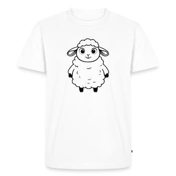 Mouton moelleux comme graphiques vectoriels - T-shirt Premium bio Homme - blanc - Devant - Nico (187cm)