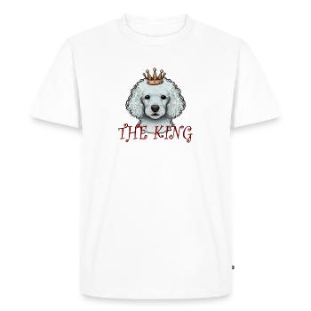 DOG POODLE THE KING BREED CUTE POODLES DOGS - Men's Premium Organic T-Shirt - white - Front - Nico (187cm)