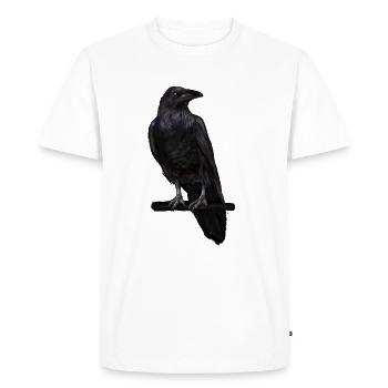Corbeau - T-shirt Premium bio Homme - blanc - Devant - Nico (187cm)