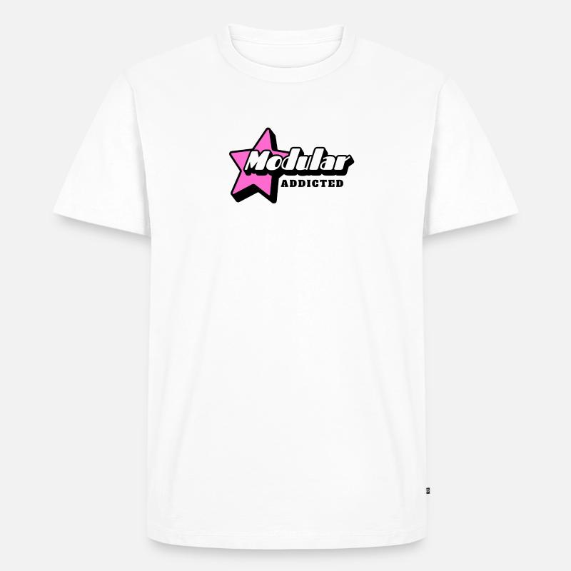 Modular Addicted Synthesizer  - Männer Premium Bio T-Shirt - Weiß