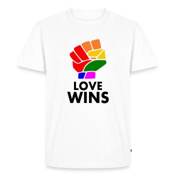 Love wins - T-shirt Premium bio Homme - blanc - Devant - Nico (187cm)