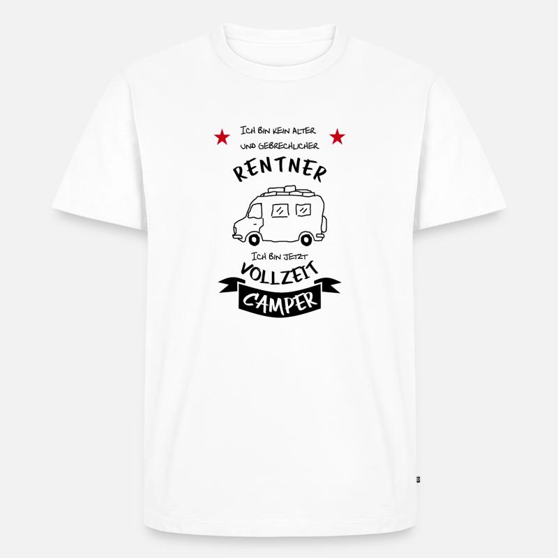 vollzeit camper wohnmobil - Männer Premium Bio T-Shirt - Weiß
