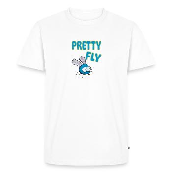 Pretty Fly - Men's Premium Organic T-Shirt - white - Front - Nico (187cm)