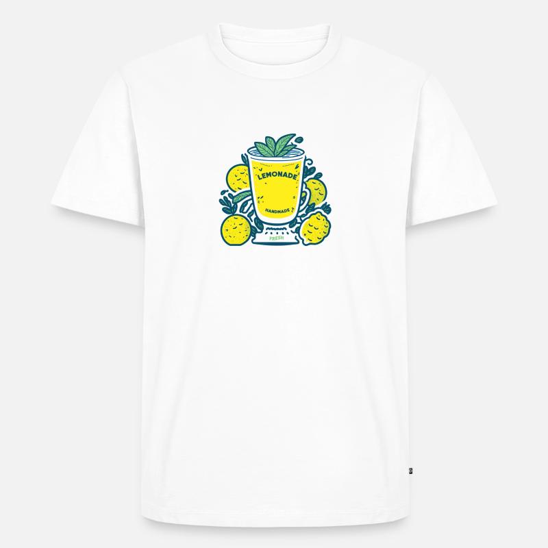 Fresh Lemonade - Männer Premium Bio T-Shirt - Weiß