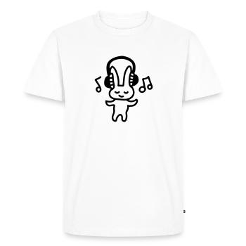 musique de lapin - ligne - T-shirt Premium bio Homme - blanc - Devant - Nico (187cm)
