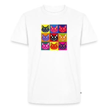 Chats (Pop Art) - T-shirt Premium bio Homme - blanc - Devant - Nico (187cm)