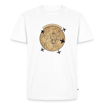 Jet lag and vibes - Men's Premium Organic T-Shirt - white - Front - Nico (187cm)