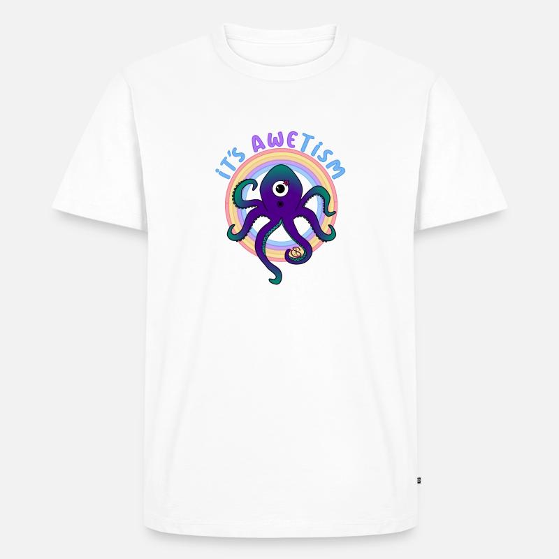 Awesome With Autism - Männer Premium Bio T-Shirt - Weiß