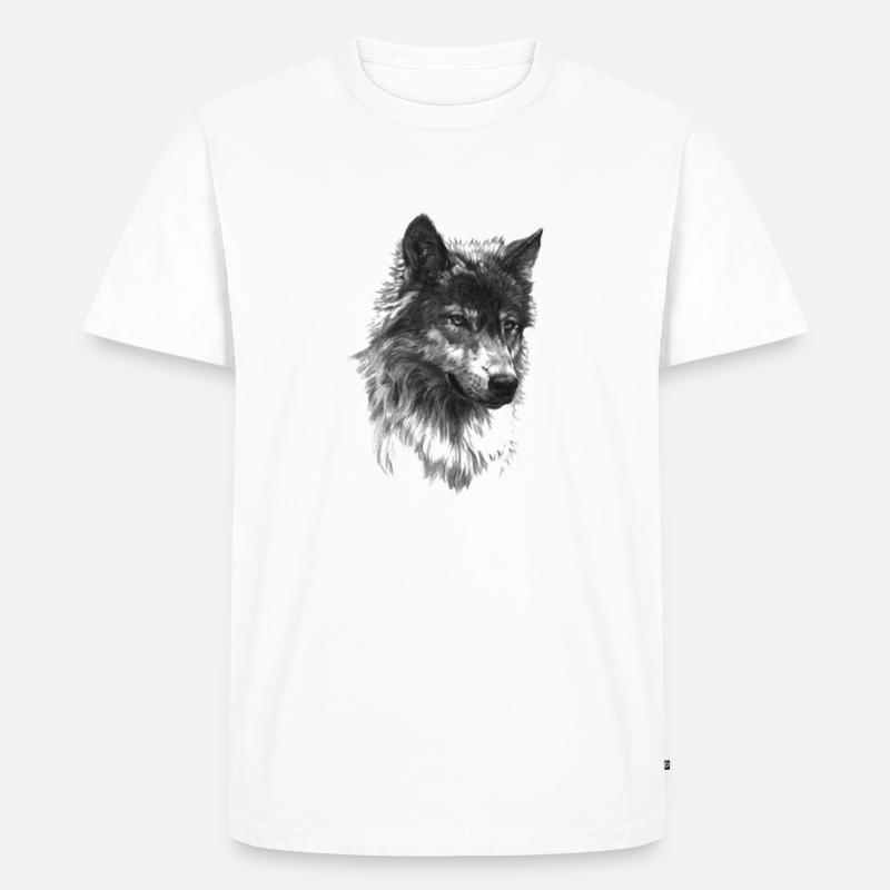 wolf - T-shirt Premium bio Homme - blanc
