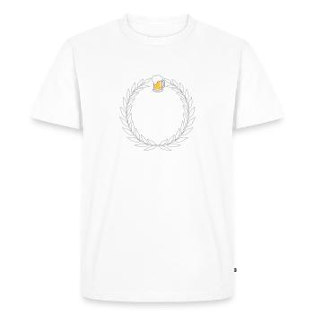 Professional Beer Taster - Men's Premium Organic T-Shirt - white - Front - Nico (187cm)