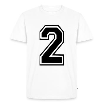 2 - Men's Premium Organic T-Shirt - white - Front - Nico (187cm)