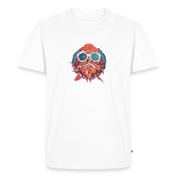 hipster fish 8 - T-shirt Premium bio Homme - blanc - Devant - Nico (187cm)