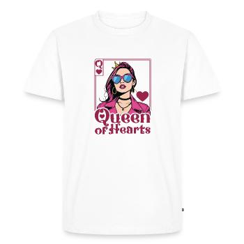 Reine de Cœur - T-shirt Premium bio Homme - blanc - Devant - Nico (187cm)