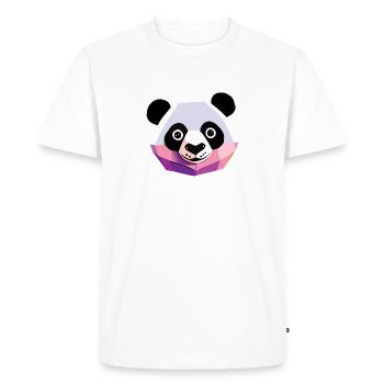 Panda Low Poly - T-shirt Premium bio Homme - blanc - Devant - Nico (187cm)
