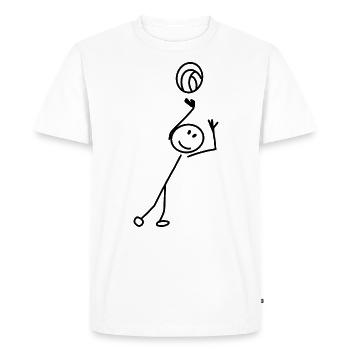 Figurines de bâtons de volley-ball - T-shirt Premium bio Homme - blanc - Devant - Nico (187cm)