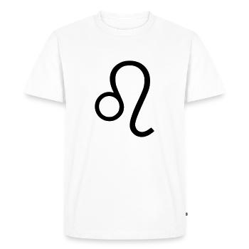Lion Léo Horoscope Anniversaire du Zodiaque Lion - T-shirt Premium bio Homme - blanc - Devant - Nico (187cm)