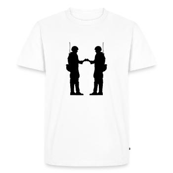 2 Bros Soldiers Team Crew Squad - Men's Premium Organic T-Shirt - white - Front - Nico (187cm)