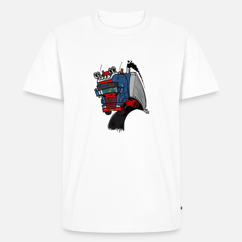 Der fliegende Skane-Mann notext - Männer Premium Bio T-Shirt - Weiß