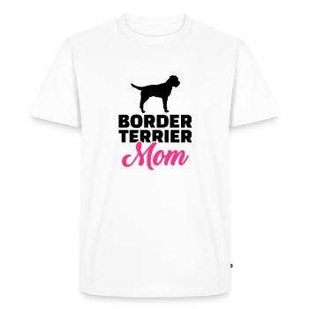 Border Terrier - T-shirt Premium bio Homme - blanc - Devant - Nico (187cm)