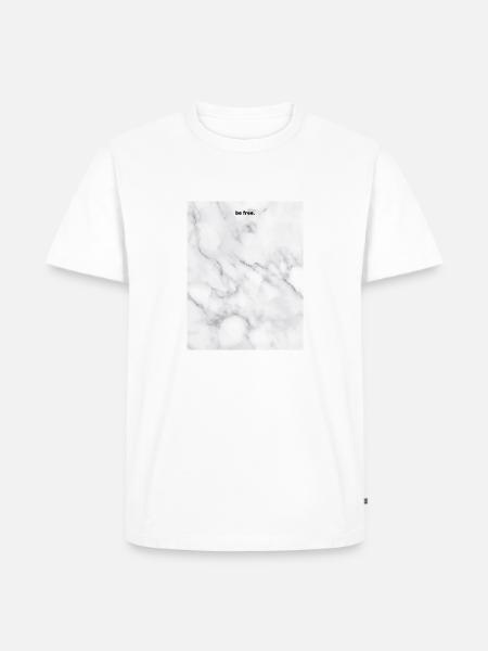 be free. - Männer Premium Bio T-Shirt - Weiß