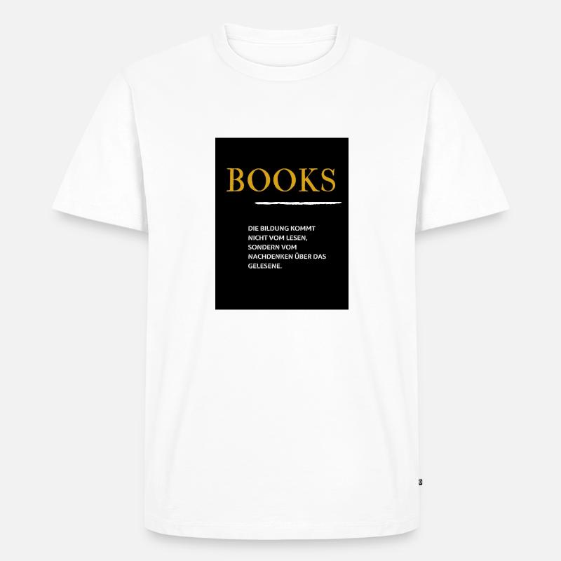 Lese - Männer Premium Bio T-Shirt - Weiß