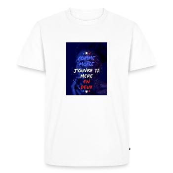 ta mere - T-shirt Premium bio Homme - blanc - Devant - Nico (187cm)