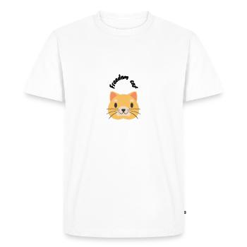 Cat - T-shirt Premium bio Homme - blanc - Devant - Nico (187cm)