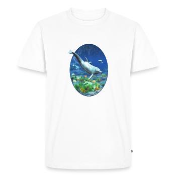 Vie marine - T-shirt Premium bio Homme - blanc - Devant - Nico (187cm)