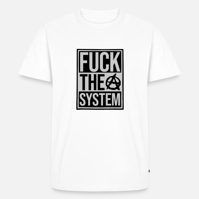 Bouclier baise le système - T-shirt Premium bio Homme - blanc