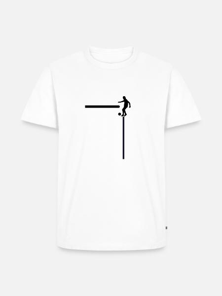 Black and White Soccer - Männer Premium Bio T-Shirt - Weiß