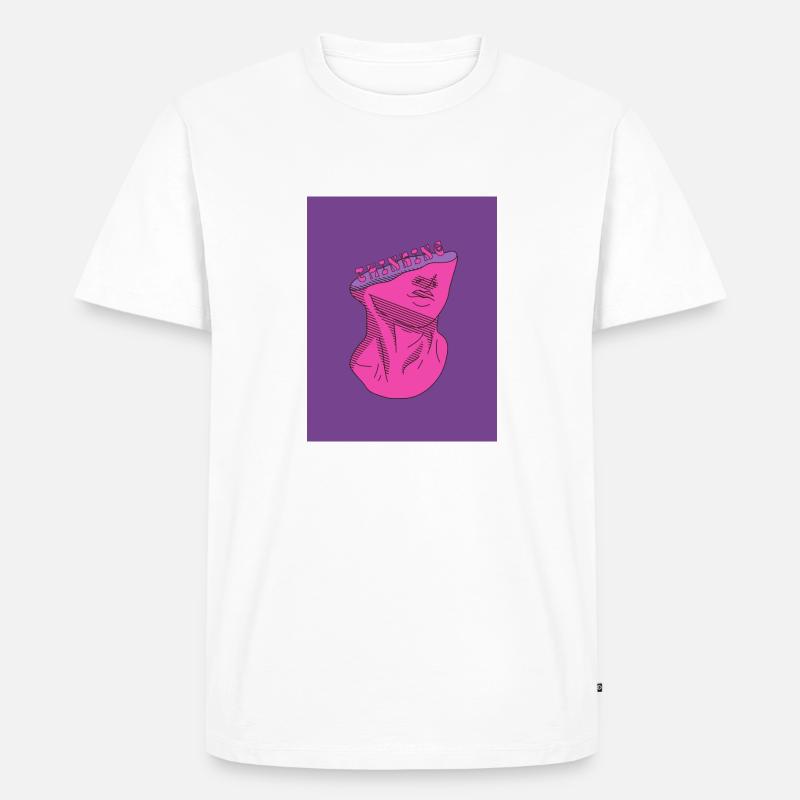 thinking - Männer Premium Bio T-Shirt - Weiß