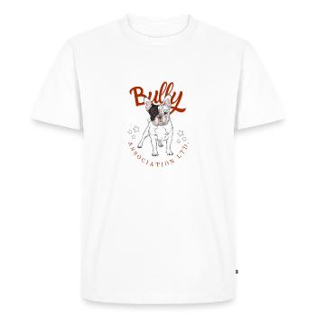 Bully Association - Pour les fans de Bulldog - T-shirt Premium bio Homme - blanc - Devant - Nico (187cm)