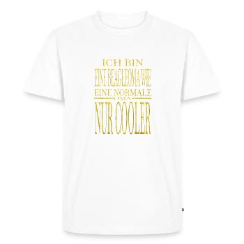 Drôle de déclaration de chiot de lévrier Bday Chien préféré - T-shirt Premium bio Homme - blanc - Devant - Nico (187cm)