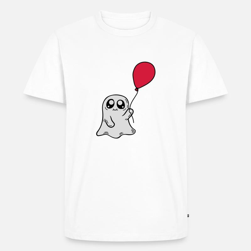 Süßer Geist hält Luftballon - Männer Premium Bio T-Shirt - Weiß