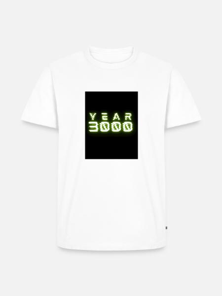 Year 3000 - Männer Premium Bio T-Shirt - Weiß
