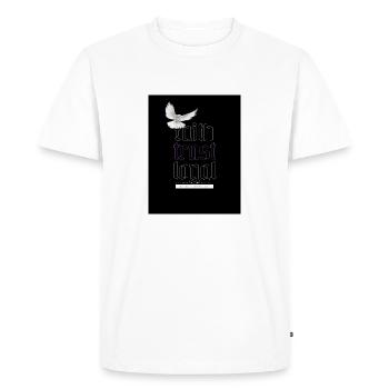 Faith trust loyal 3 - Men's Premium Organic T-Shirt - white - Front - Nico (187cm)