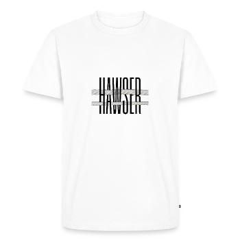 Aussière - T-shirt Premium bio Homme - blanc - Devant - Nico (187cm)